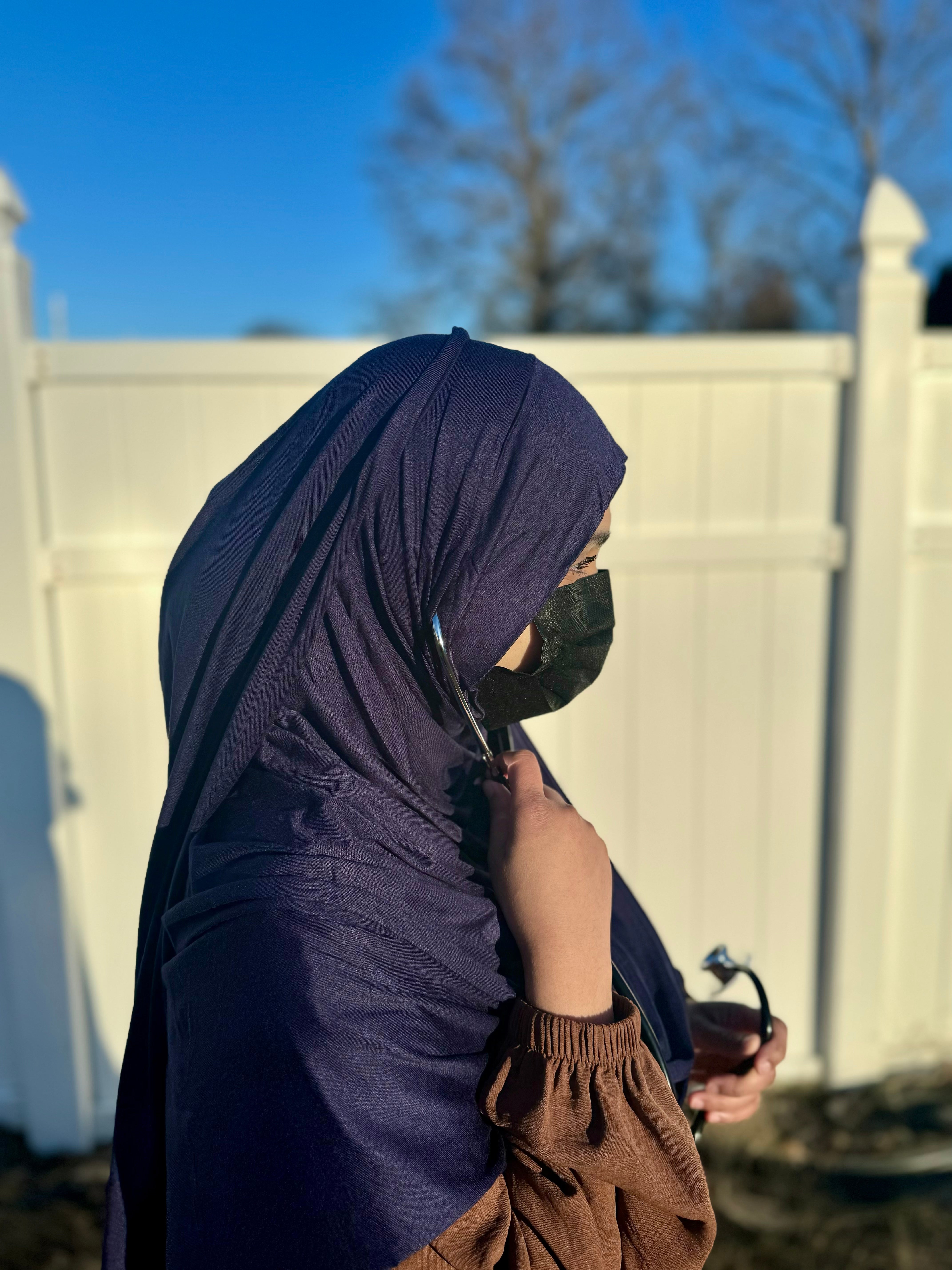 MIDNIGHT NAVY Ear Access Hijab