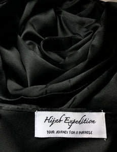 JET BLACK Silk Satin