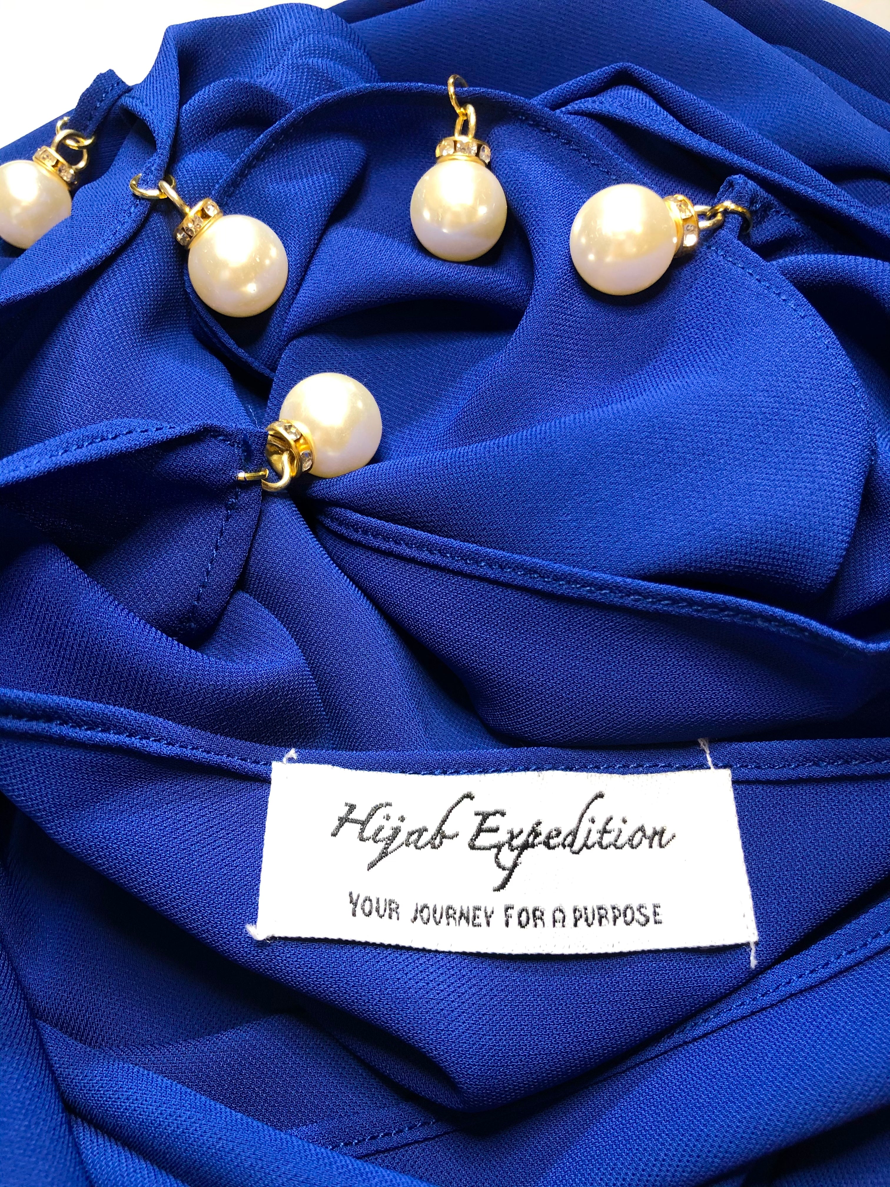 ROYAL BLUE Pearl Chiffon