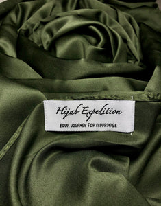 OLIVE GEM Silk Satin